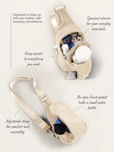 Sling Bag with Adjustable Straps Crossbody Chest Bag Lightweight Small Backpack for Casual Outdoor Traveling Hiking