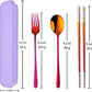 3 PCS Outdoor Flatware Set Fork Spoon Chopsticks