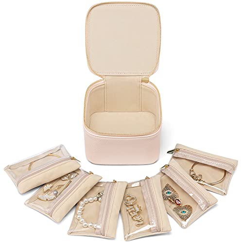 Jewelry Organizer with Clear 6 Velvet Bags (6 Count)