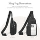 Black Genuine Leather Small Crossbody Bags for Women Anti