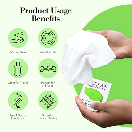 Peppermint Wipes & Towelettes (20 Count)