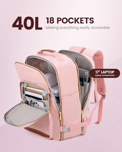 40L Travel Backpack Flight Approved Carry on Backpack