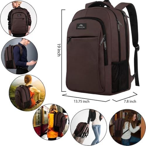 Brown 17.3 Inch Laptop Backpack