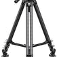 LVC-253C+BV-20 Video Tripod, Twin Leg, Integrated Bowl, Leveling Base with Handle, 3 Leg Sections, Fluid Head Set, Lever Release Clamp