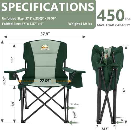 Oversized Folding Camping Chair for Adults