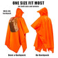 Hooded Rain Poncho Lightweight Waterproof Unisex Raincoat Jacket with Pocket for Men Women Adult