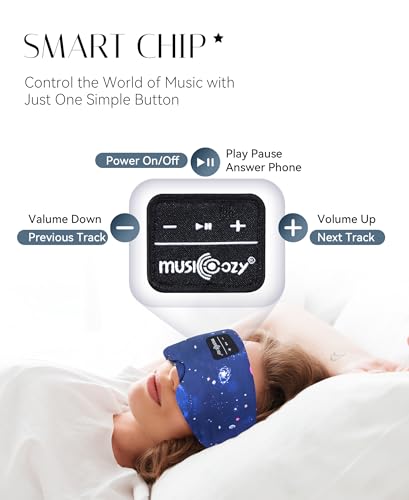 Sleep Mask Stary Bluetooth Headphones for Sleeping Side Sleeper