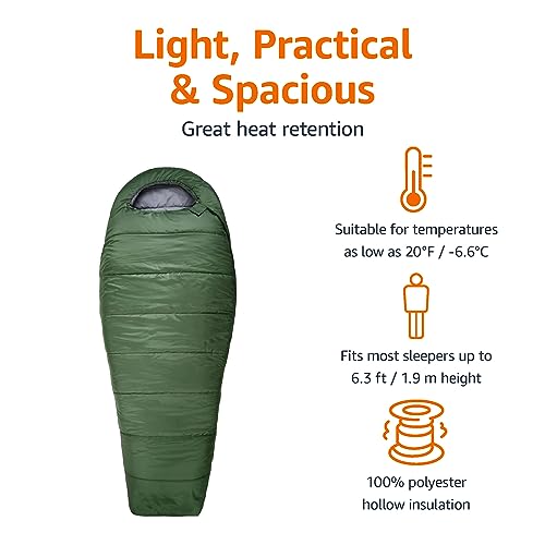 20°F Cold Weather Mummy Sleeping Bag for Hiking