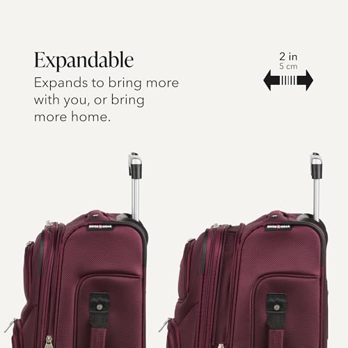 Sion Softside Expandable Spinner Luggage Durable Lightweight Travel Suitcase (2 Count)