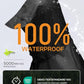 Hooded Rain Poncho Waterproof Raincoat Jacket for Kids Black