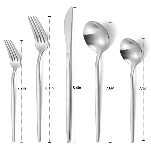 Matte Silverware Set (4 Count)