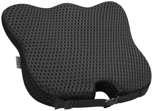 Wedge Car Seat Cushion for Better Visibility & Sciatica Pain Relief