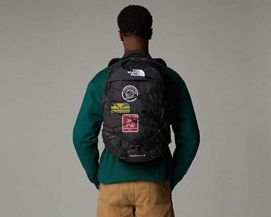 THE NORTH FACE Borealis Commuter Laptop Backpack | Water Repellent Finish, 16" Laptop Sleeve, Large Main Compartment for Everyday Carry, TNF Black U Borealis Patch/TNF White, One Size - Roamly