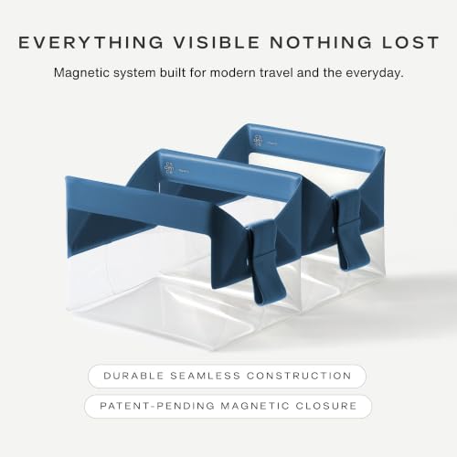 Parcel Clear Travel Kit with Zipperless Magnetic Closure