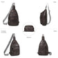 Sling Bag for Women Crossbody Fanny Pack Sling Purse Backpack Vegan Leather Travel Handbag Cross Over Shoulder Bag Gifts for Women Coffee