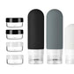 16 Pack Travel Bottles Set - TSA Approved Leak Proof Silicone Squeezable Containers for Toiletries, Conditioner, Shampoo, Lotion & Body Wash Accessories (16 pcs/Black Pack)