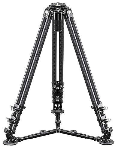 LVC-253C+BV-20 Video Tripod, Twin Leg, Integrated Bowl, Leveling Base with Handle, 3 Leg Sections, Fluid Head Set, Lever Release Clamp
