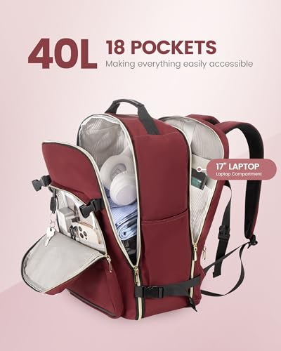 40L Travel Backpack Flight Approved Carry on Backpack