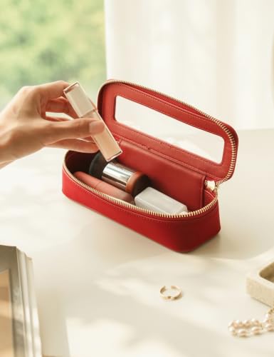 Clear Makeup Bag Travel Cosmetic Case Clear Toiletry Bag with Zipper Traveling Make Up Case Makeup Brush