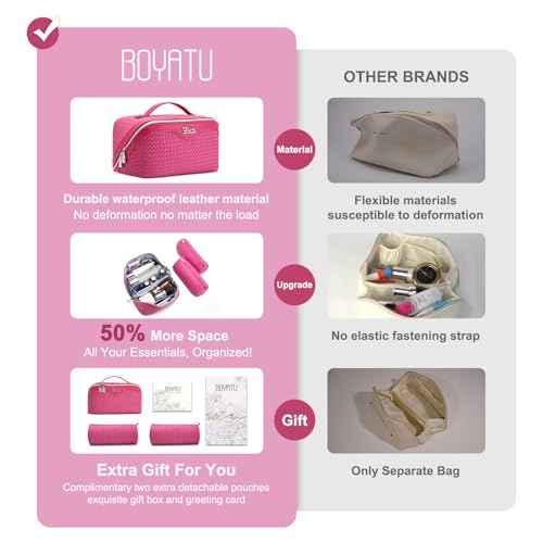 Travel Makeup Bags for Women (3 Count)