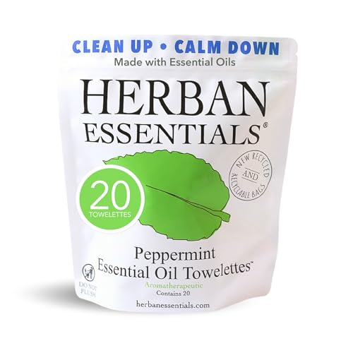 Peppermint Wipes & Towelettes (20 Count)