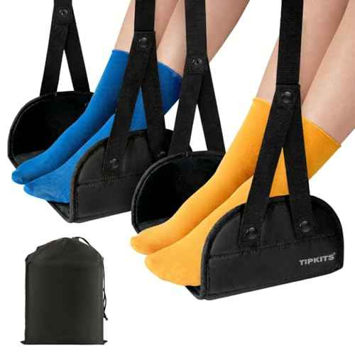 2 Pack Foot Hammock for Plane Travel (2 Count)