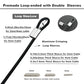 5 Pcs 4mm Wire 24 inch Vinyl Coated Stainless Steel Cable with Loops Short Wire Rope Lanyard Lock Security Chain Link for Outdoor Gates (5 Count)