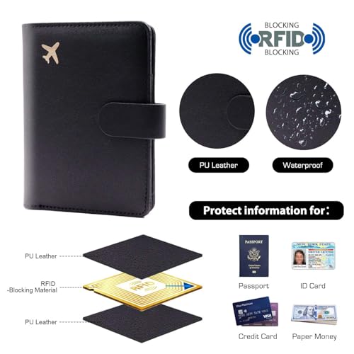 Premium Leather Passport Holder Covers Case