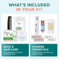 TrekTote Bulk 10 Piece Hygiene Kit Travel Size Toiletries Kit (100 Count)