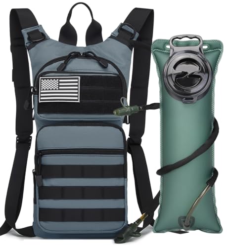 Insulated Water Hydration Pack Bag with 3L TPU Bladder Tactical Molle Hydration Backpack for Hiking Cycling Running
