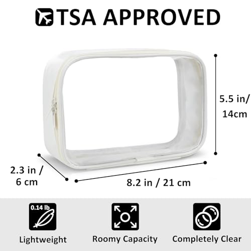 TSA Approved Toiletry Bag Clear Quart Size Travel Bags Makeup Bag