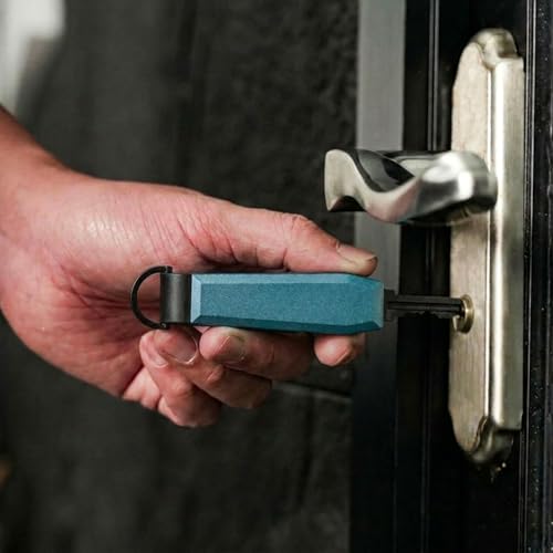 Compact Aluminum Blue Key Organizer Holder with Pocket Clip