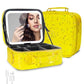 Travel Makeup Bag Cosmetic Bag with Lighted Mirror