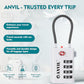 TSA Approved Luggage Locks with Search Alert Indicator (3 Count)