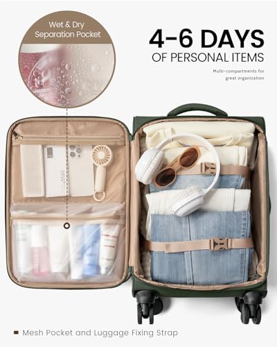 Carry On Luggage 22x14x9 Airline Approved