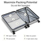 Large Suitcases with Wheels Hardshell 28 Inch Luggage TSA Approved Big Checked Luggage Durable Travel Rolling Suitcase Women Men Silver Grey