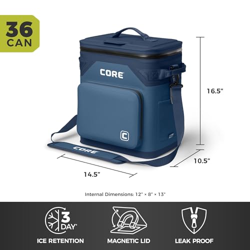 Magnetic Leak Proof 36 Can Soft Cooler with Waterproof Zipper