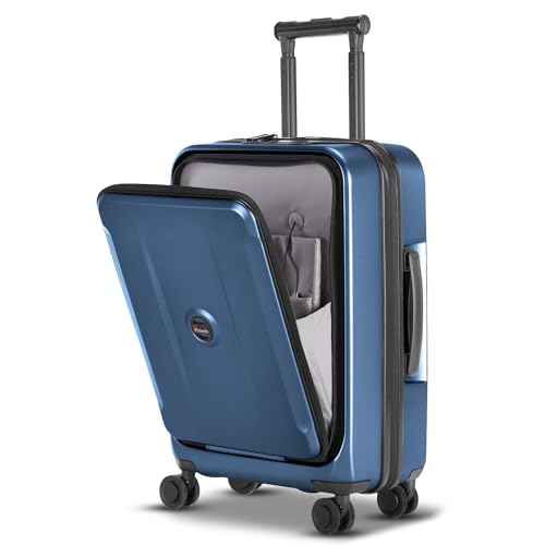 Carry On Luggage with Front Pocket & USB Port
