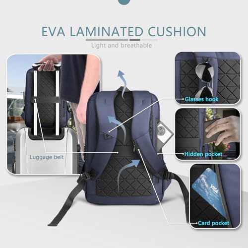 Laptop Backpack for Men for 15.6 Inch Computer Bag with USB A&C Charger