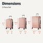 3 Piece Hardshell Suitcases Set