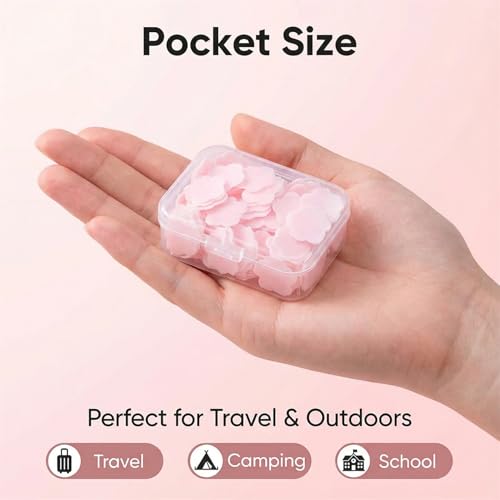4 Different Scented Mini Fresh Portable Disposable Petal Hand Wash Sheets (4 Count)