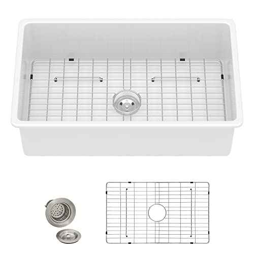 32 White Undermount Sink