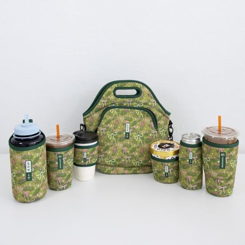 LunchTote Zippered Bag Insulated Neoprene Caddy (Tied with Cheer / X-Large 6.5 Quart Lunch Tote)