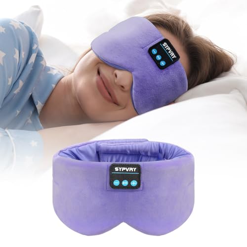 Sleep Mask Bluetooth 5.4 Headphones Soft Wireless Headband Eye Mask Blackout with Microphone