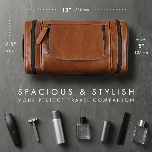Real Leather Toiletry Bag for Men