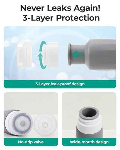 18 Pack TSA Approved Travel Bottles for Toiletries (3.9 Count)