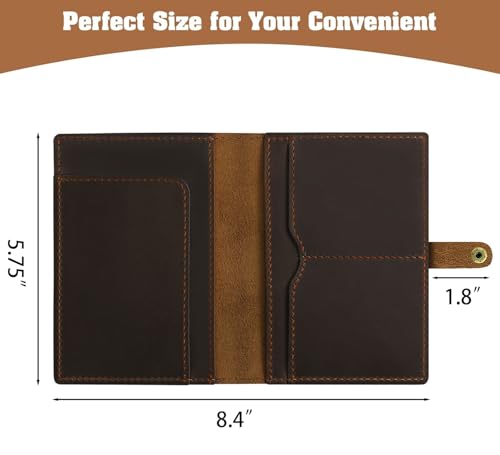 Genuine Leather Passport Holder For Travel