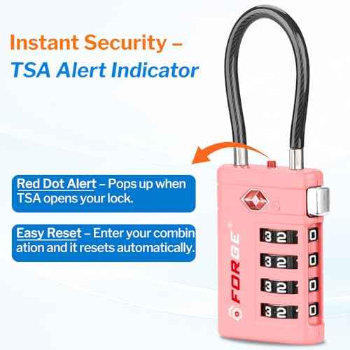 Open Alert TSA Approved Luggage Locks (4 Count)