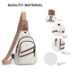 7L Crossboydy Sling Bag for Women Vegan Leather Crossbody Purse Fanny Pack Chest Bag for Travel
