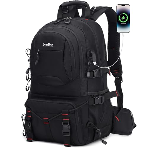 Nerlion 40L Hiking Backpack Travel Backpack for Men Women Camping Waterproof Outdoor Hiking Daypack Lightweight Backpack